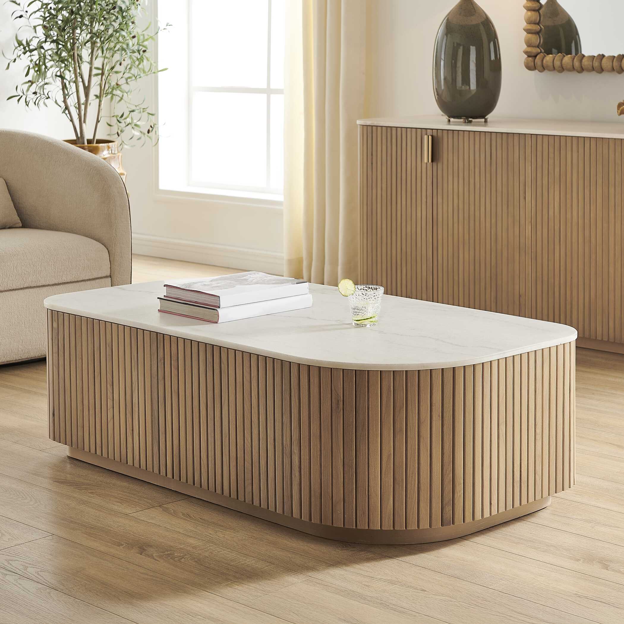 Uttermost Furniture Uttermost Arik Marble Top Coffee Table