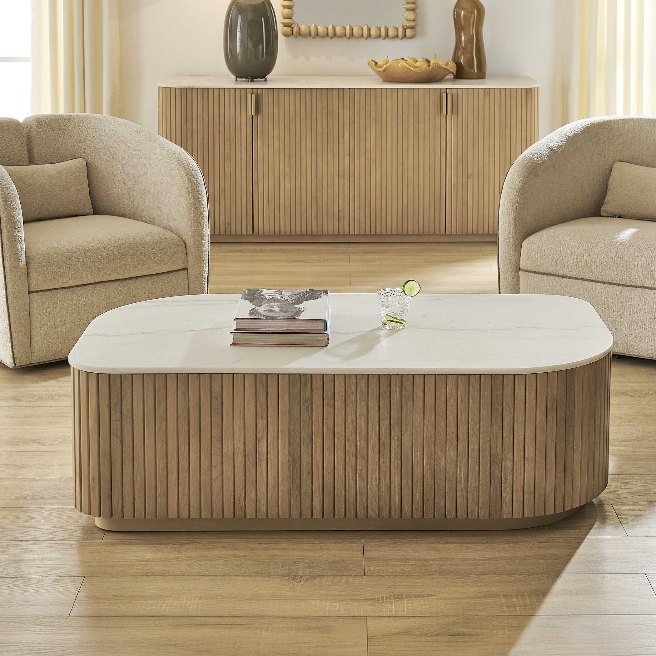 Uttermost Furniture Uttermost Arik Marble Top Coffee Table