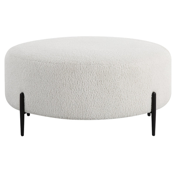 Uttermost Home Decor Motor Freight - Est Rate Quoted Uttermost Arles Large Plush White Ottoman
