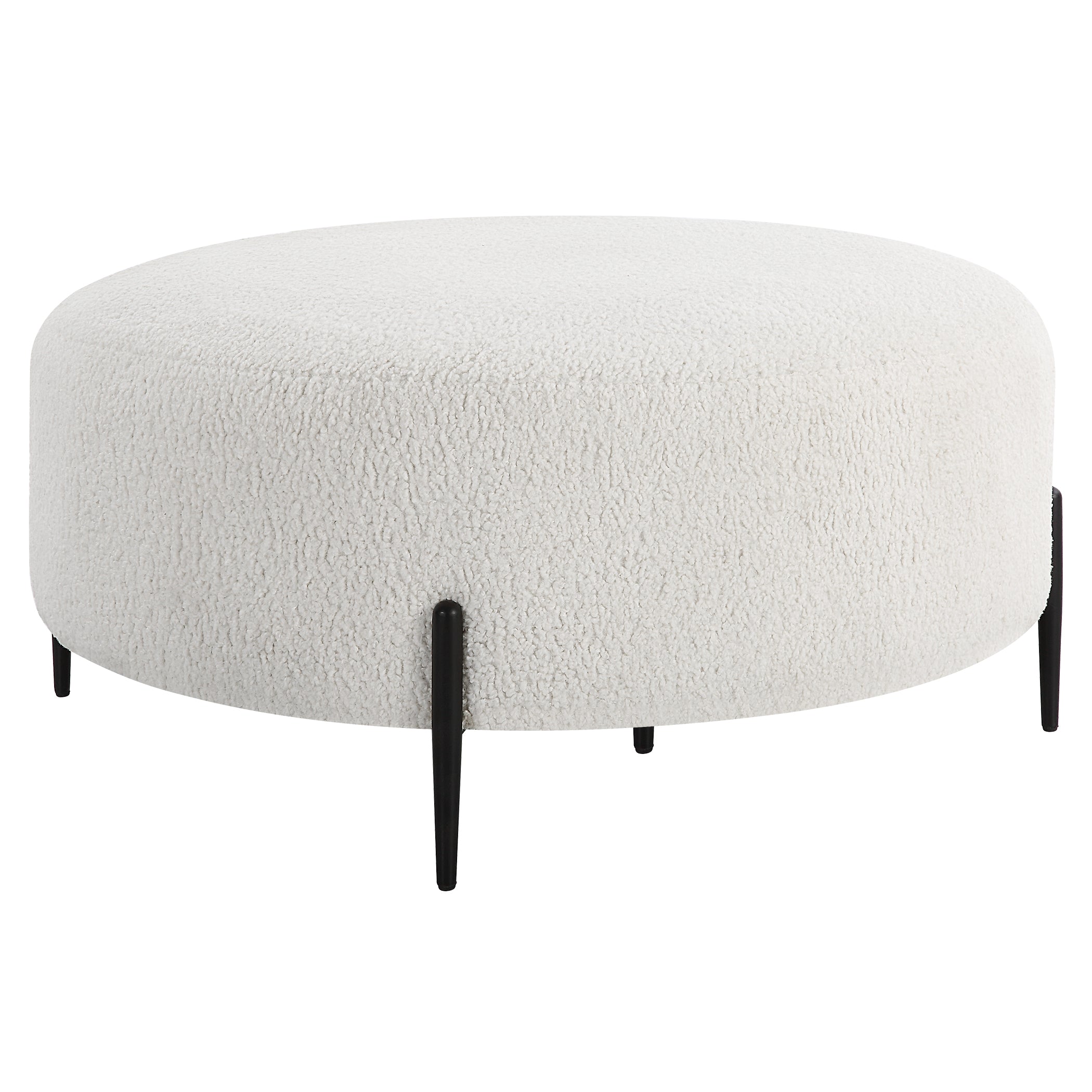 Uttermost Home Motor Freight - To be Quoted Uttermost Arles Large Plush White Ottoman