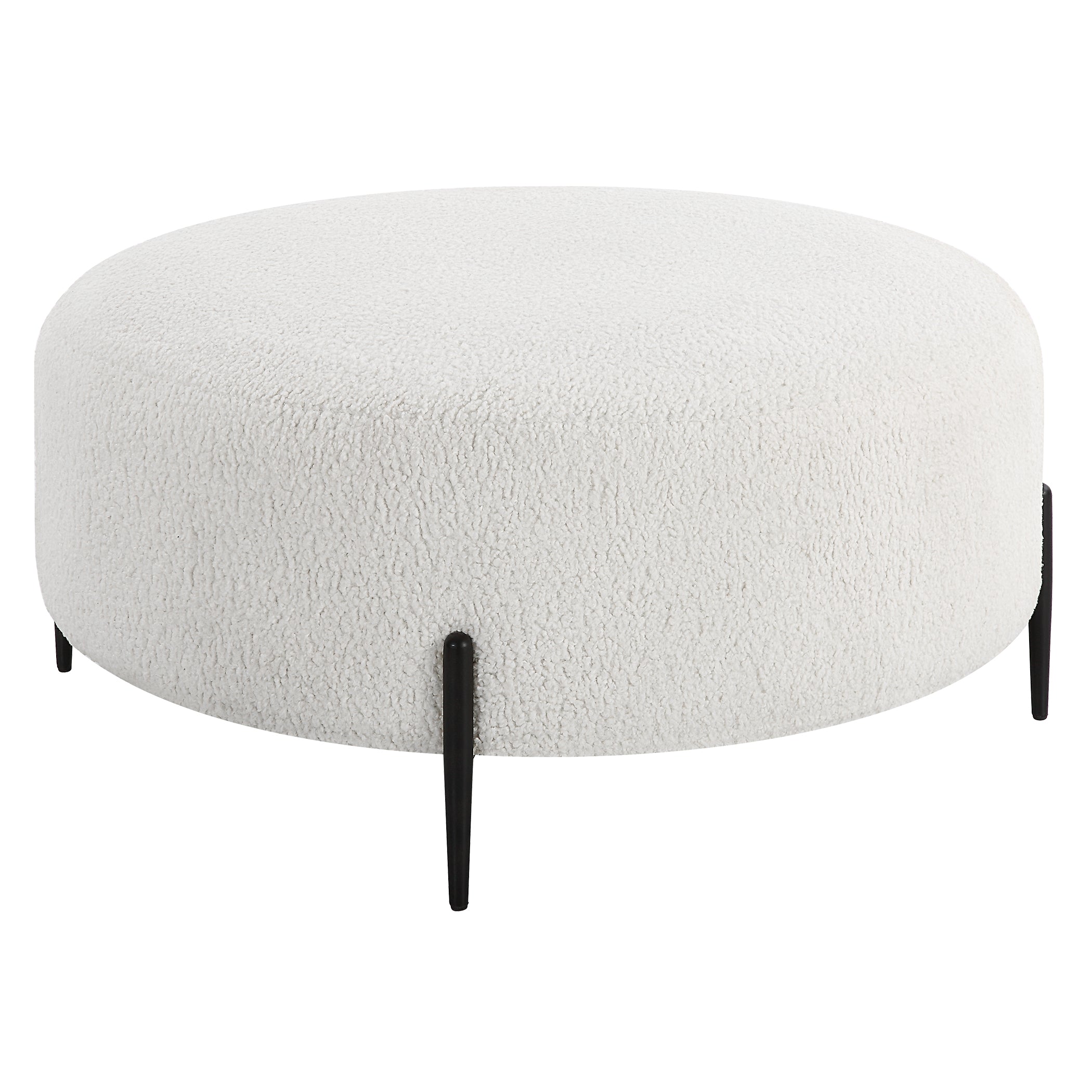 Uttermost Home Motor Freight - To be Quoted Uttermost Arles Large Plush White Ottoman