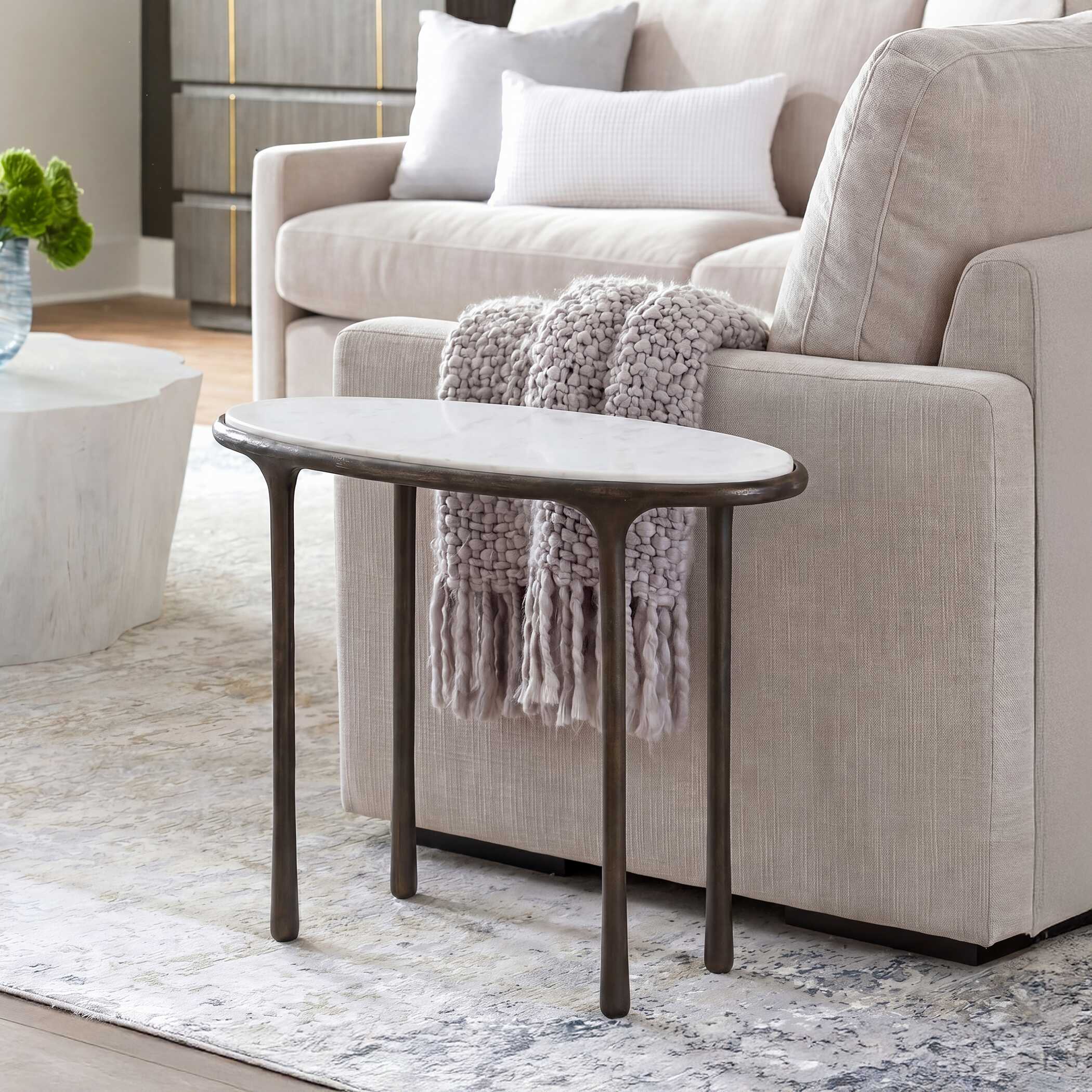 Uttermost Furniture Uttermost Ata Dark Bronze Accent Table