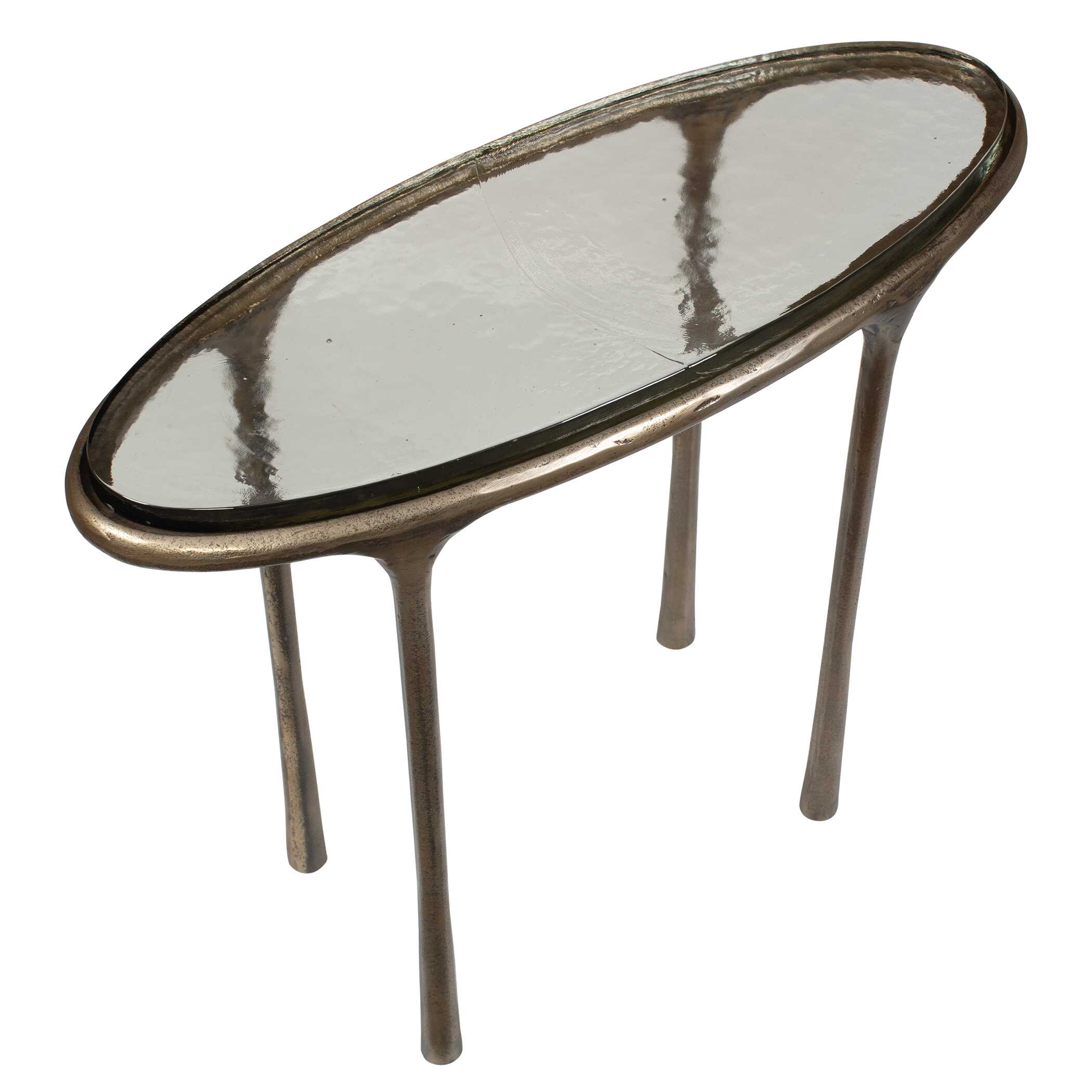 Uttermost Furniture Uttermost Ata Oval Brass Accent Table