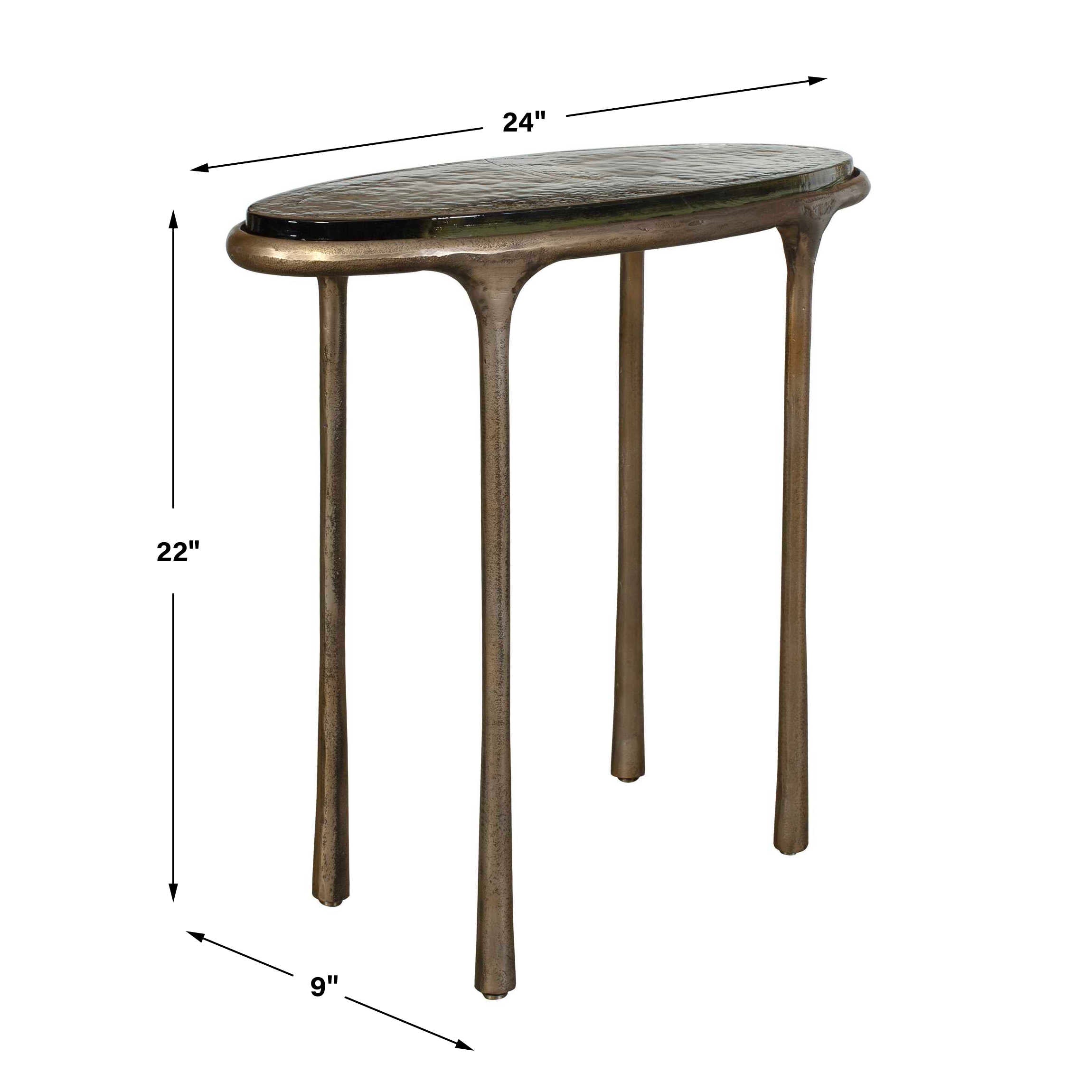 Uttermost Furniture Uttermost Ata Oval Brass Accent Table