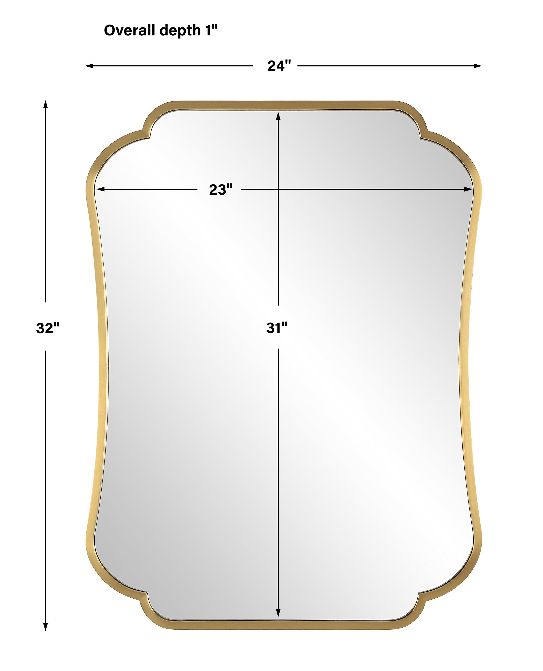 Uttermost Home Uttermost Athena Brushed Brass Mirror