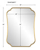 Uttermost Home Uttermost Athena Brushed Brass Mirror