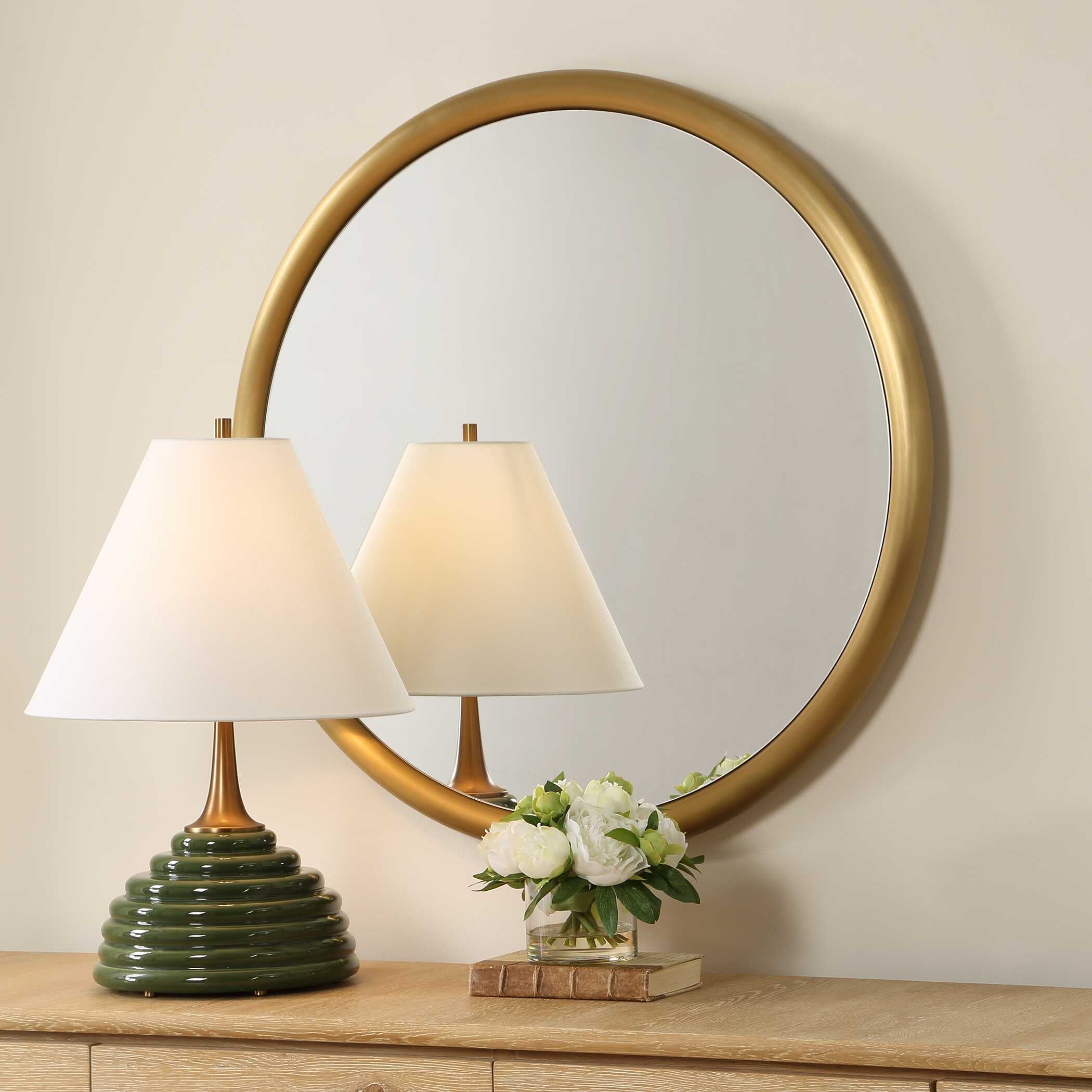 Uttermost Uttermost Atkinson Modern Brass Round Mirror