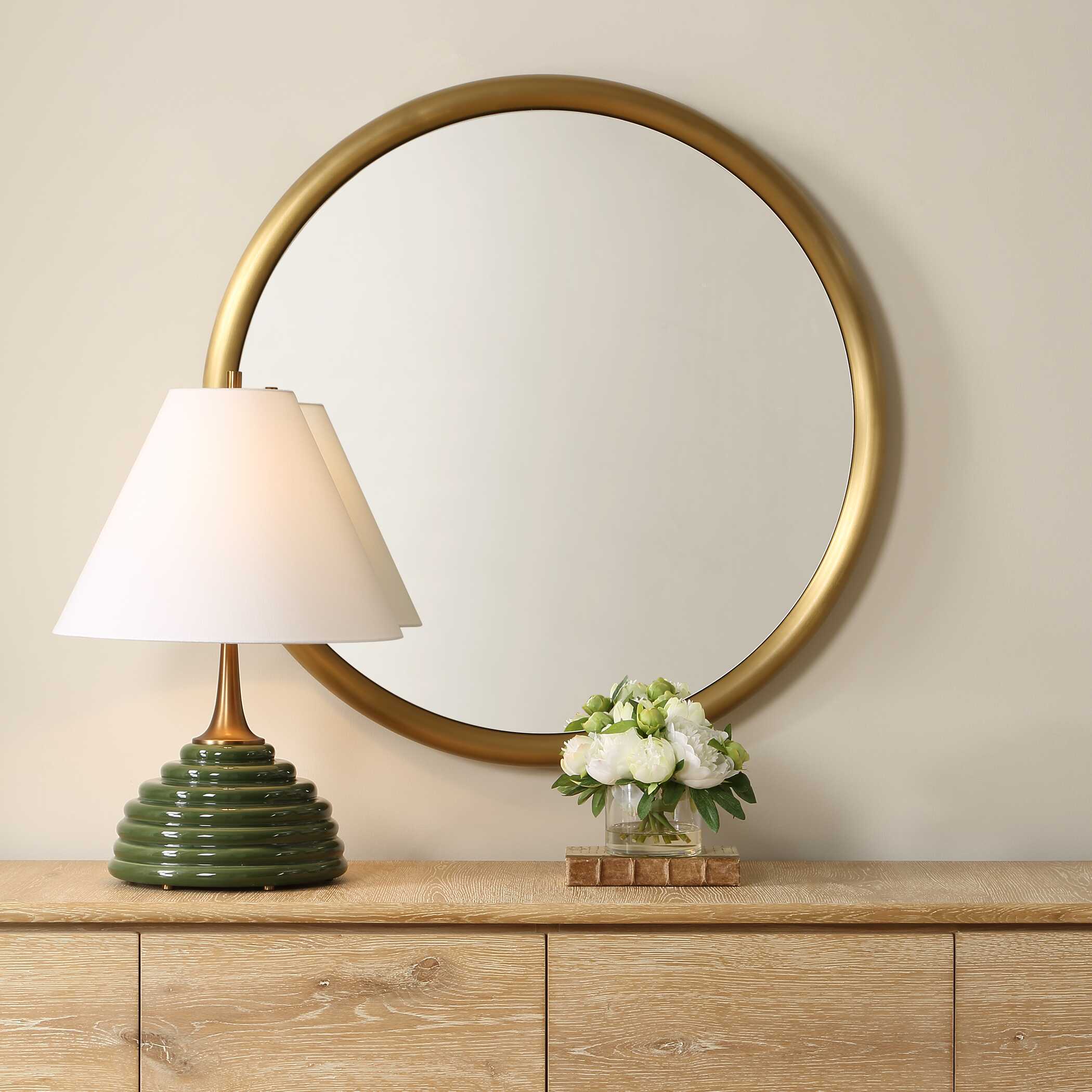 Uttermost Uttermost Atkinson Modern Brass Round Mirror