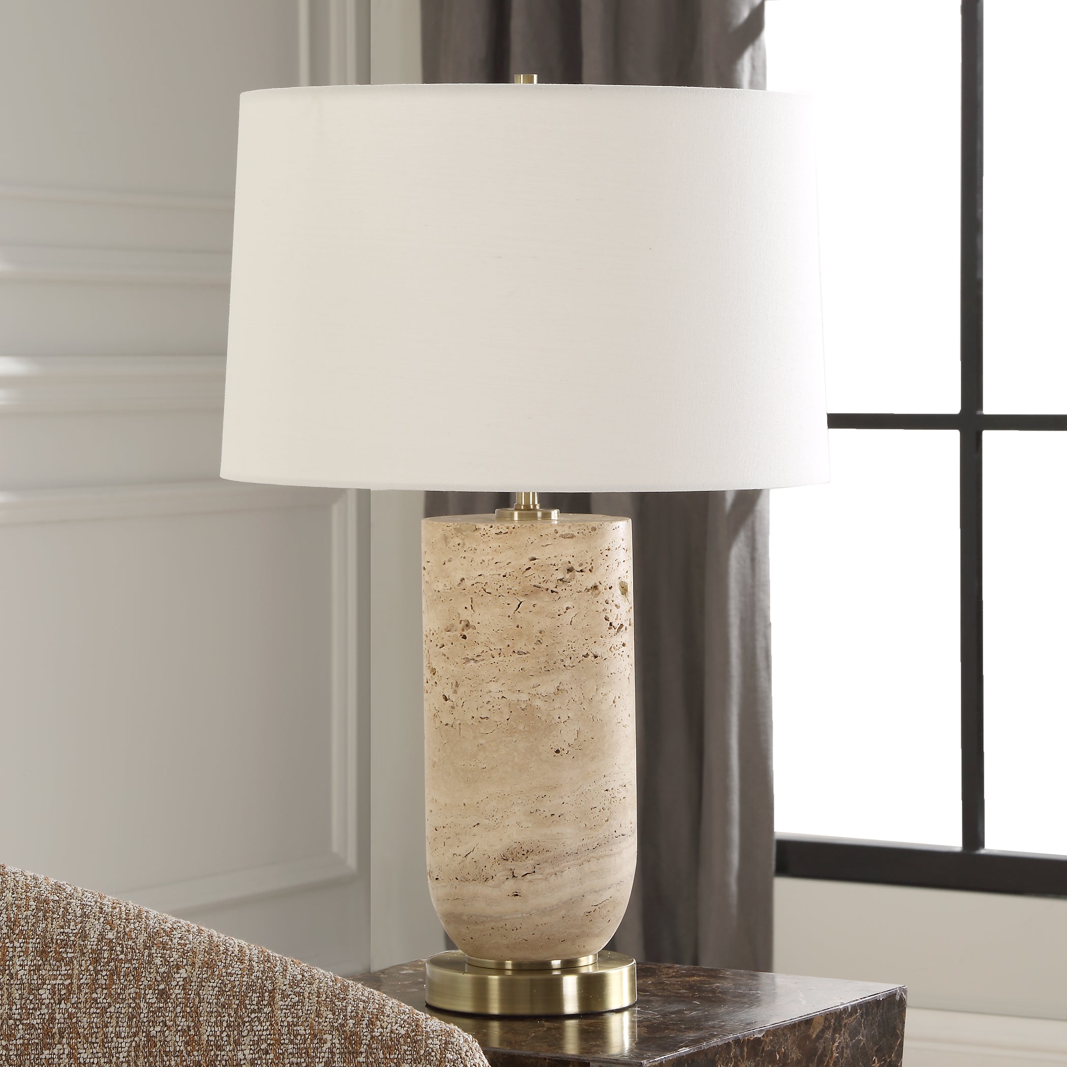 Uttermost Lighting Uttermost Aubrey Travertine Table Lamp
