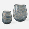 Uttermost Home Decor Uttermost Aurora Swirl Glass Vases, S/2