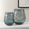 Uttermost Home Decor Uttermost Aurora Swirl Glass Vases, S/2