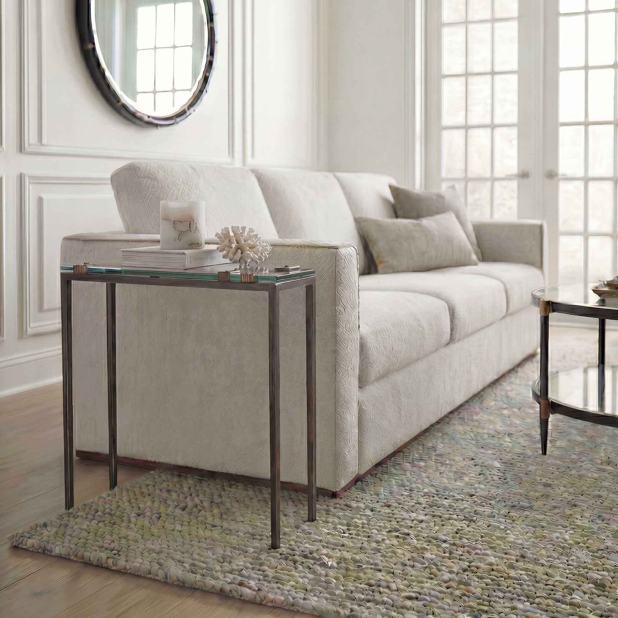 Uttermost Furniture Uttermost Averona Glass Top Accent Table