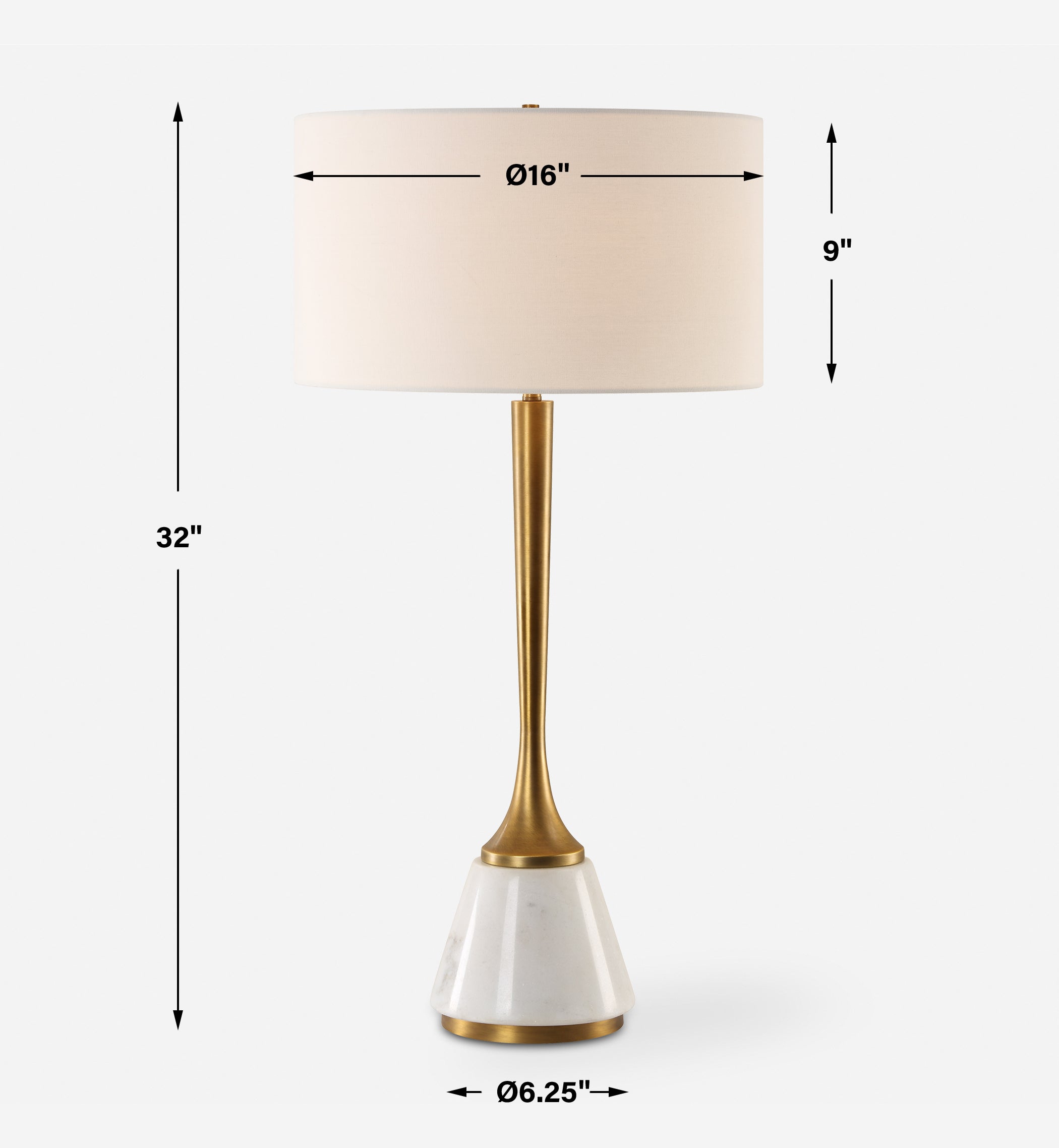 Uttermost Lighting Uttermost Avola White Marble Table Lamp