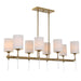Uttermost Lighting Uttermost Awyr 8 Light Linear Chandelier