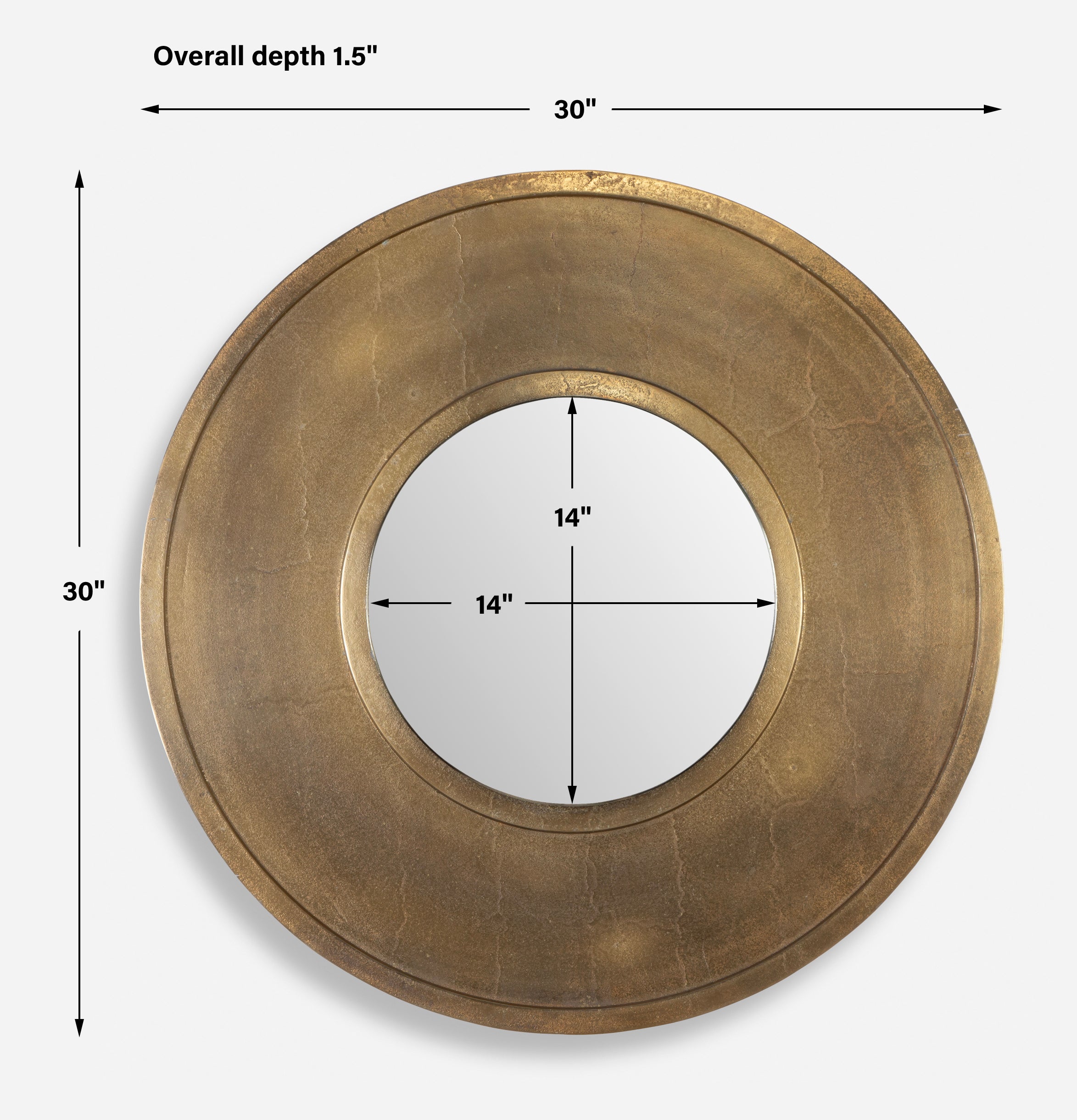 Uttermost Home Decor Uttermost Axel Round Brass Mirror