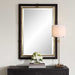 Uttermost Home Decor Uttermost Bach Walnut & Brass Rectangle Mirror