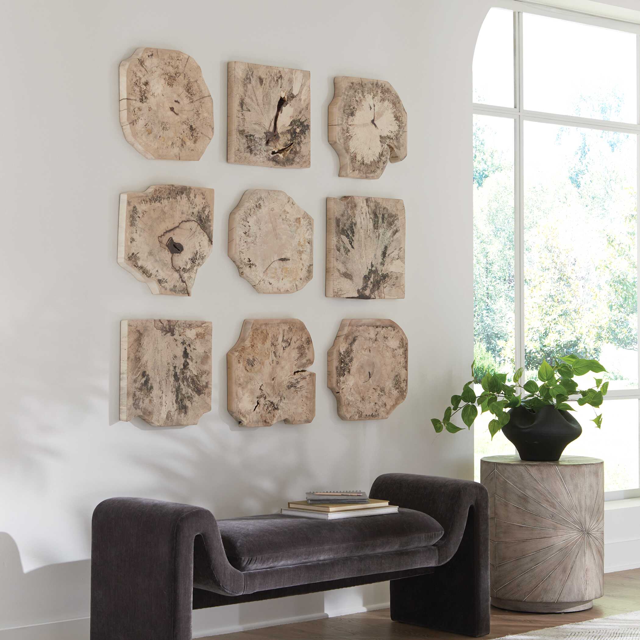 Uttermost Uttermost Bahati Tamarind Wood Bleached Wall Decor Set/9