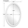 Uttermost Home Decor Uttermost Bali White Ribbed Oval Mirror