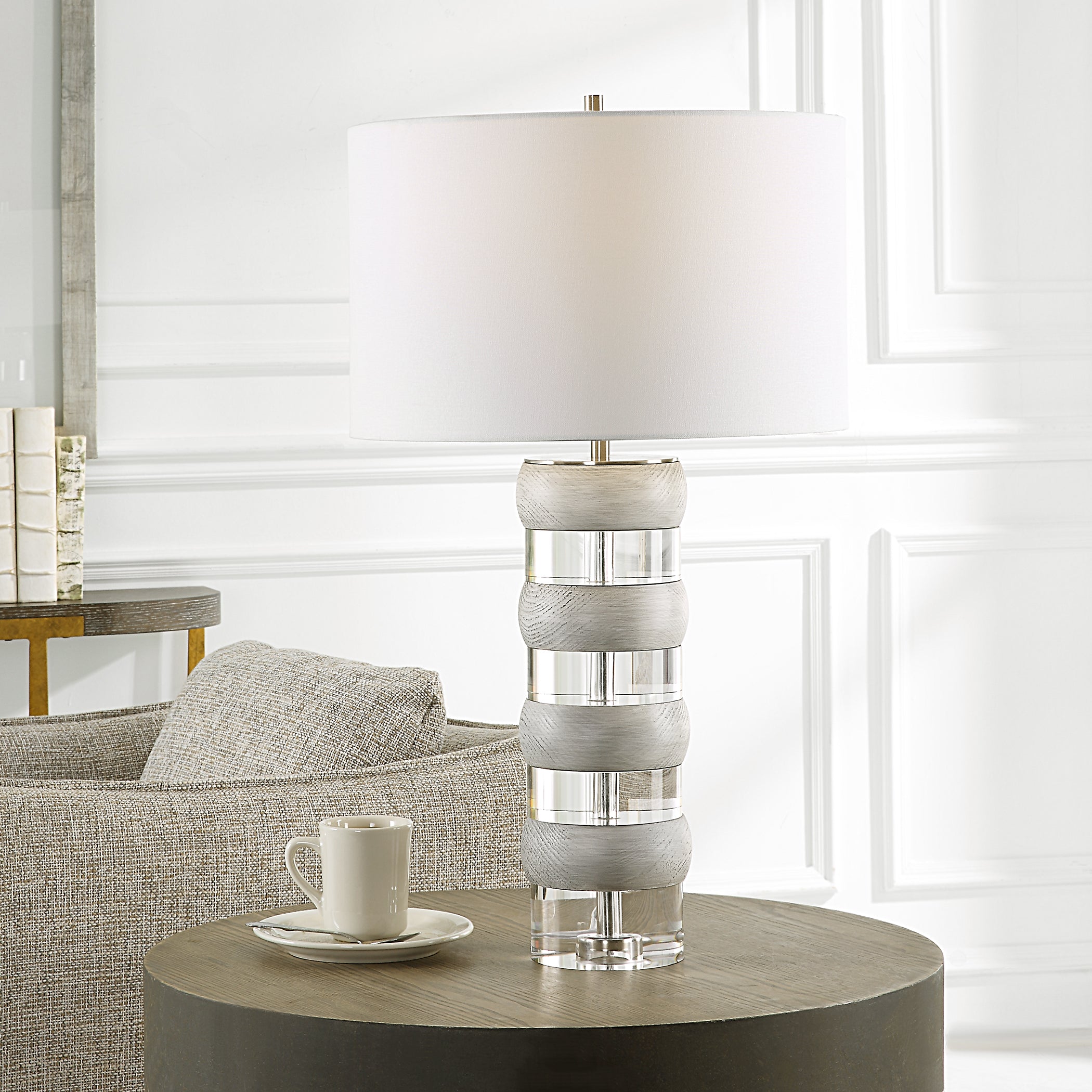 Uttermost Home Decor Uttermost Band Together Crystal & Wood Table Lamp
