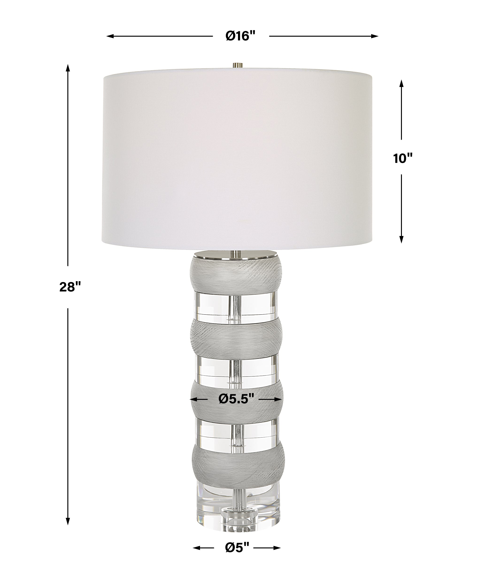 Uttermost Home Decor Uttermost Band Together Crystal & Wood Table Lamp