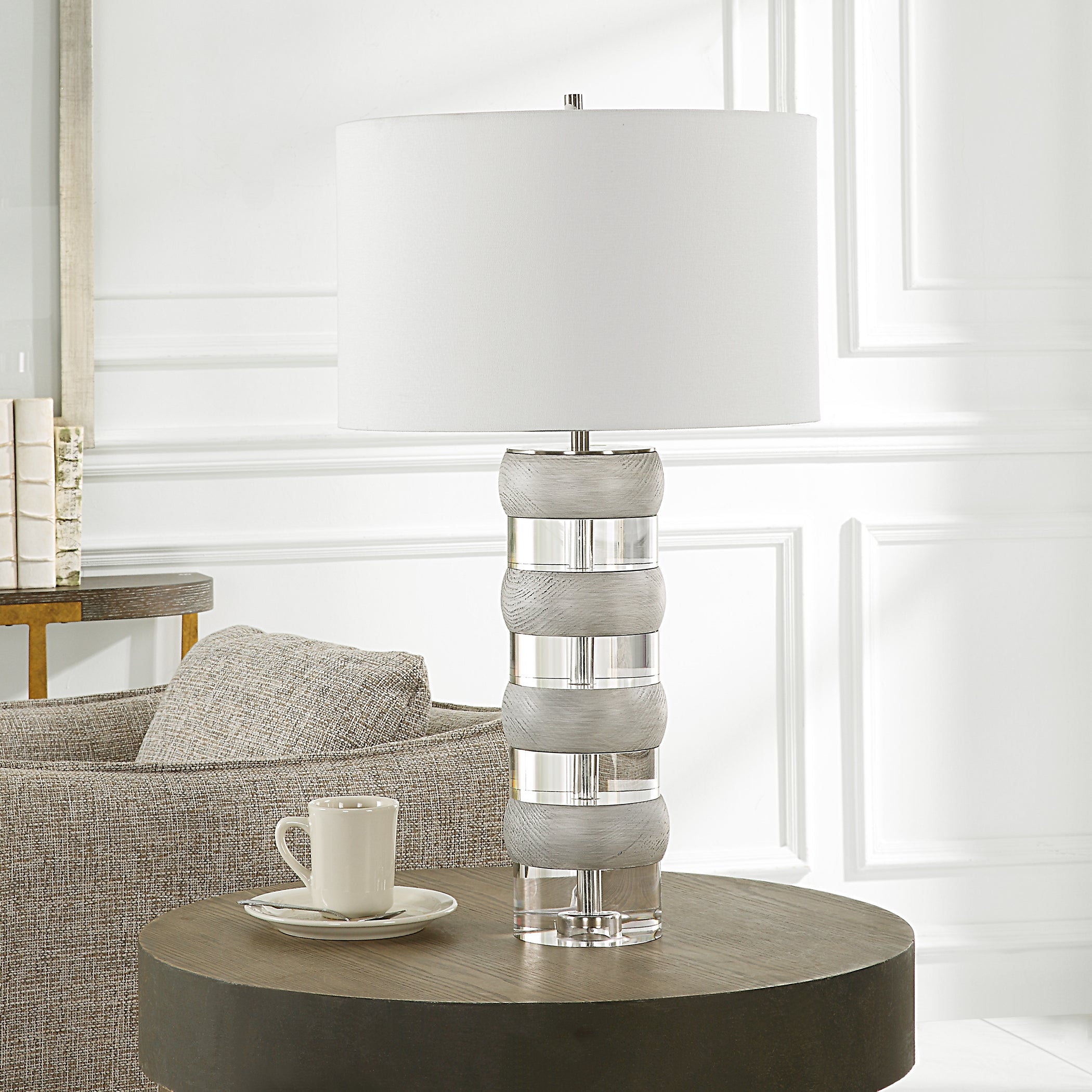 Uttermost Home Decor Uttermost Band Together Crystal & Wood Table Lamp