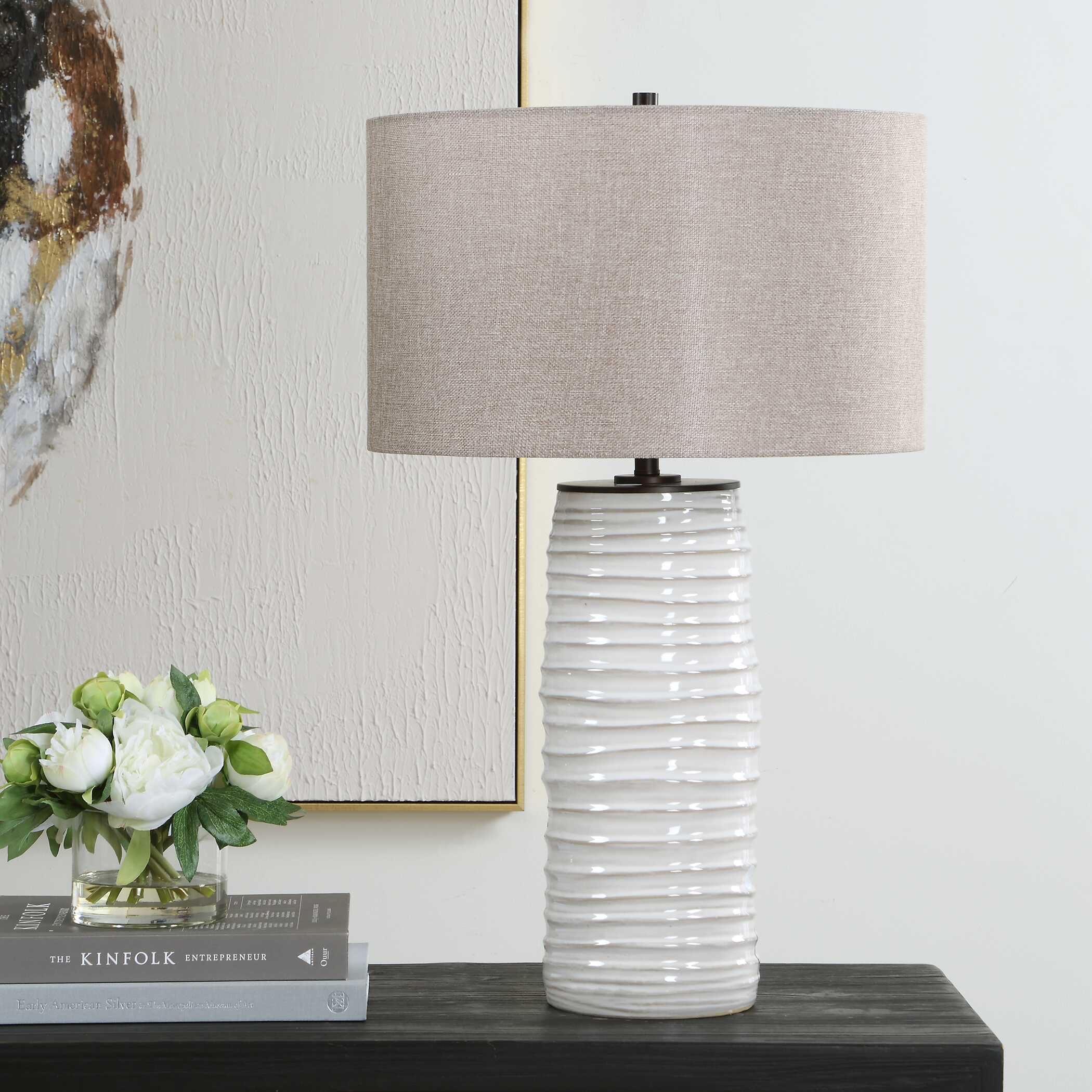 Uttermost Uttermost Barat White Ceramic Table Lamp