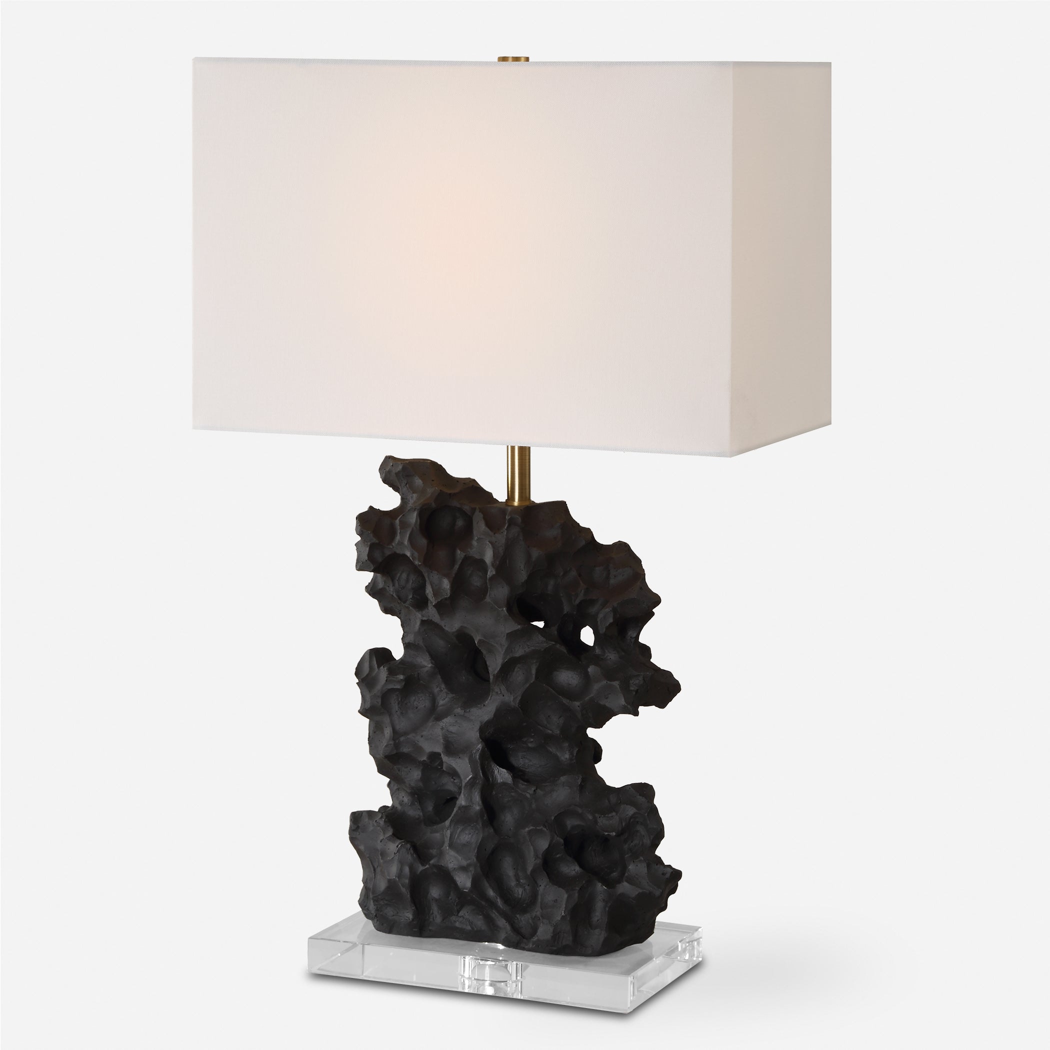 Uttermost Lighting Uttermost Basalt Black Stone Table Lamp