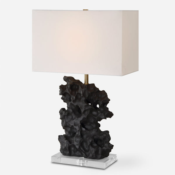 Uttermost Lighting Uttermost Basalt Black Stone Table Lamp