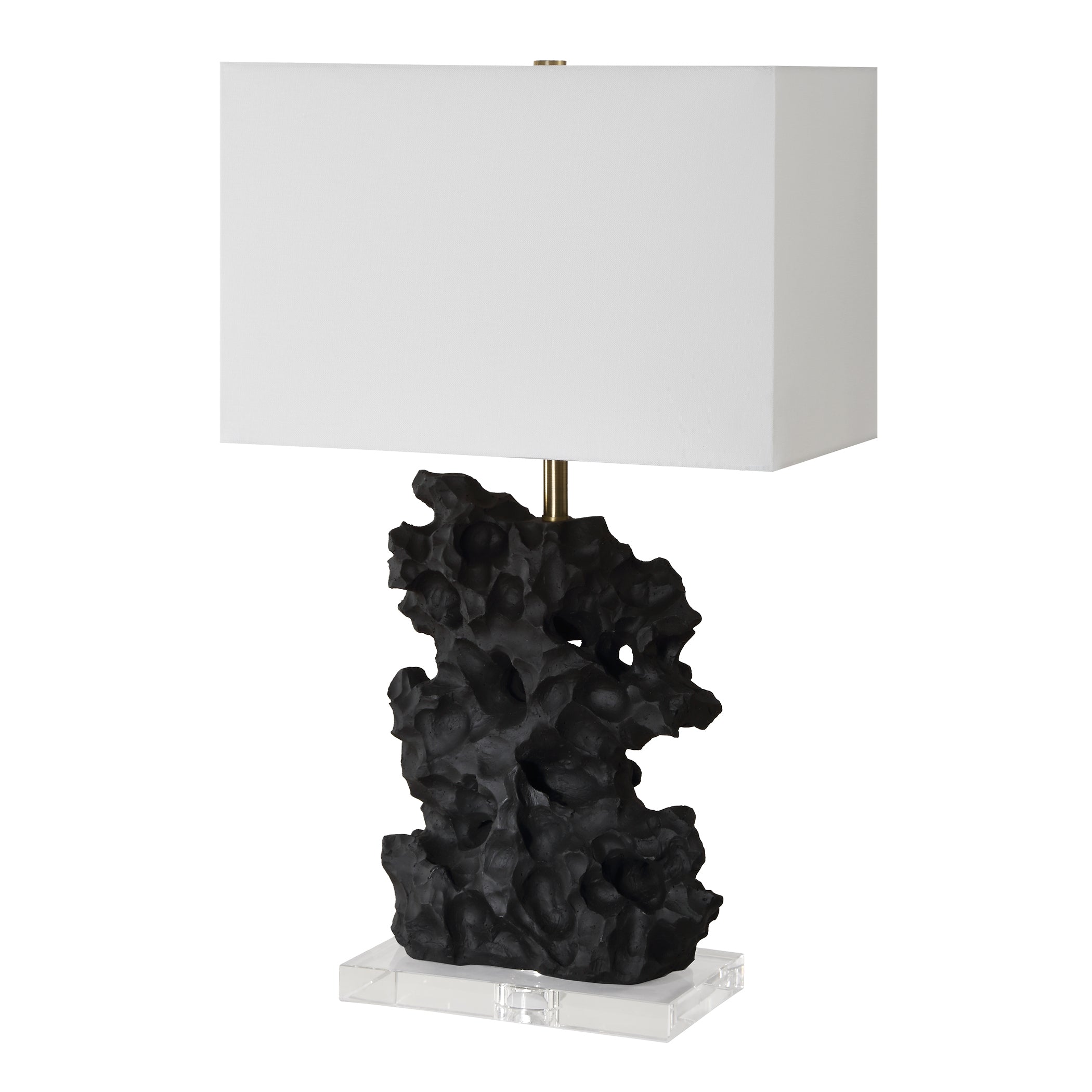 Uttermost Lighting Uttermost Basalt Black Stone Table Lamp