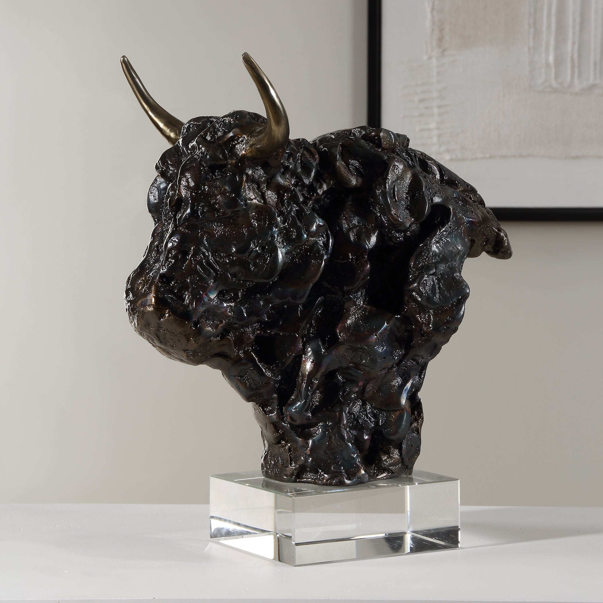 Uttermost Home Decor Uttermost Bison Bust Bronze Sculpture