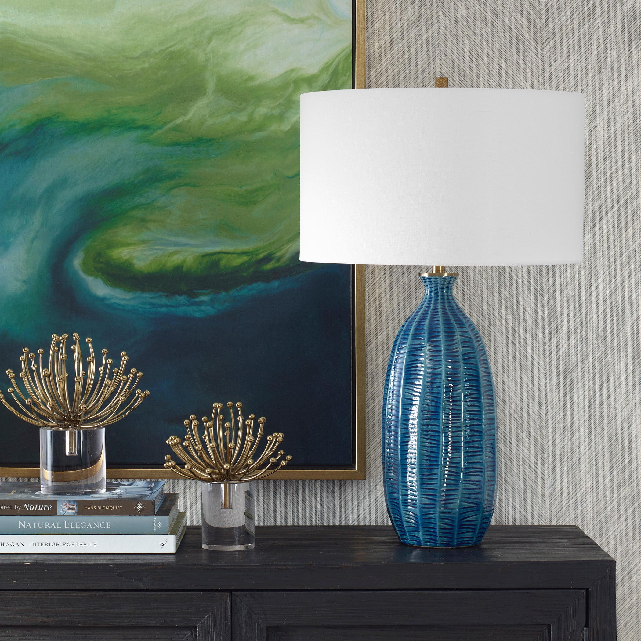 Uttermost Lighting Uttermost Bixby Blue Table Lamp