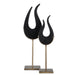 Uttermost Home Decor Uttermost Black Flame Sculptures, S/2