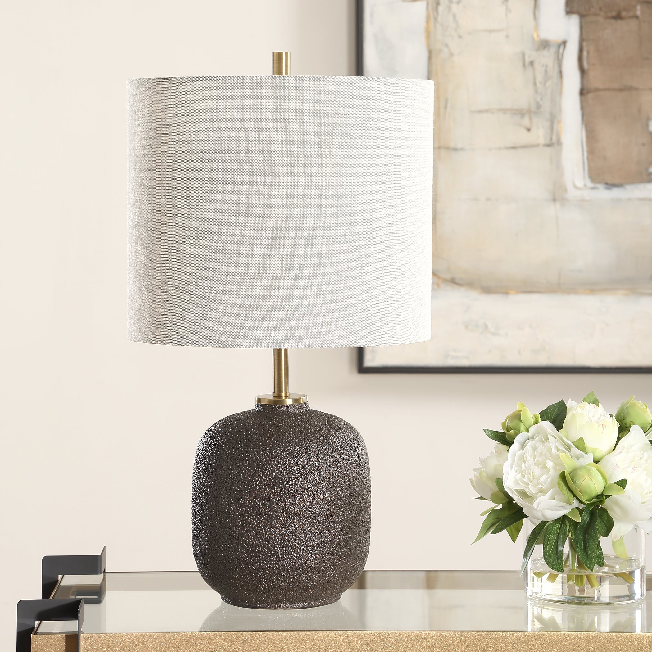 Uttermost Lighting Uttermost Blacktop Textured Buffet Lamp
