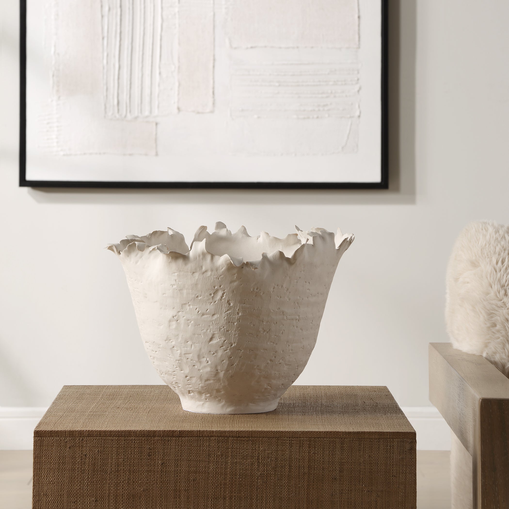 Uttermost Home Decor Uttermost Blossom Tall Off-white Bowl