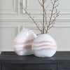 Uttermost Home Decor Uttermost Blush Swirl Glass Vases, S/2