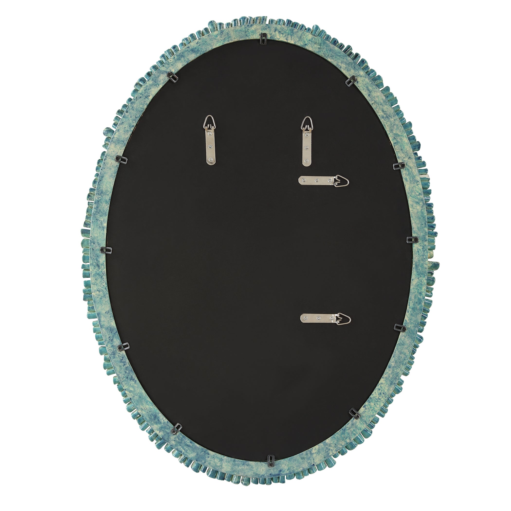 Uttermost Home Decor Uttermost Bonaire Teal Blue Oval Mirror