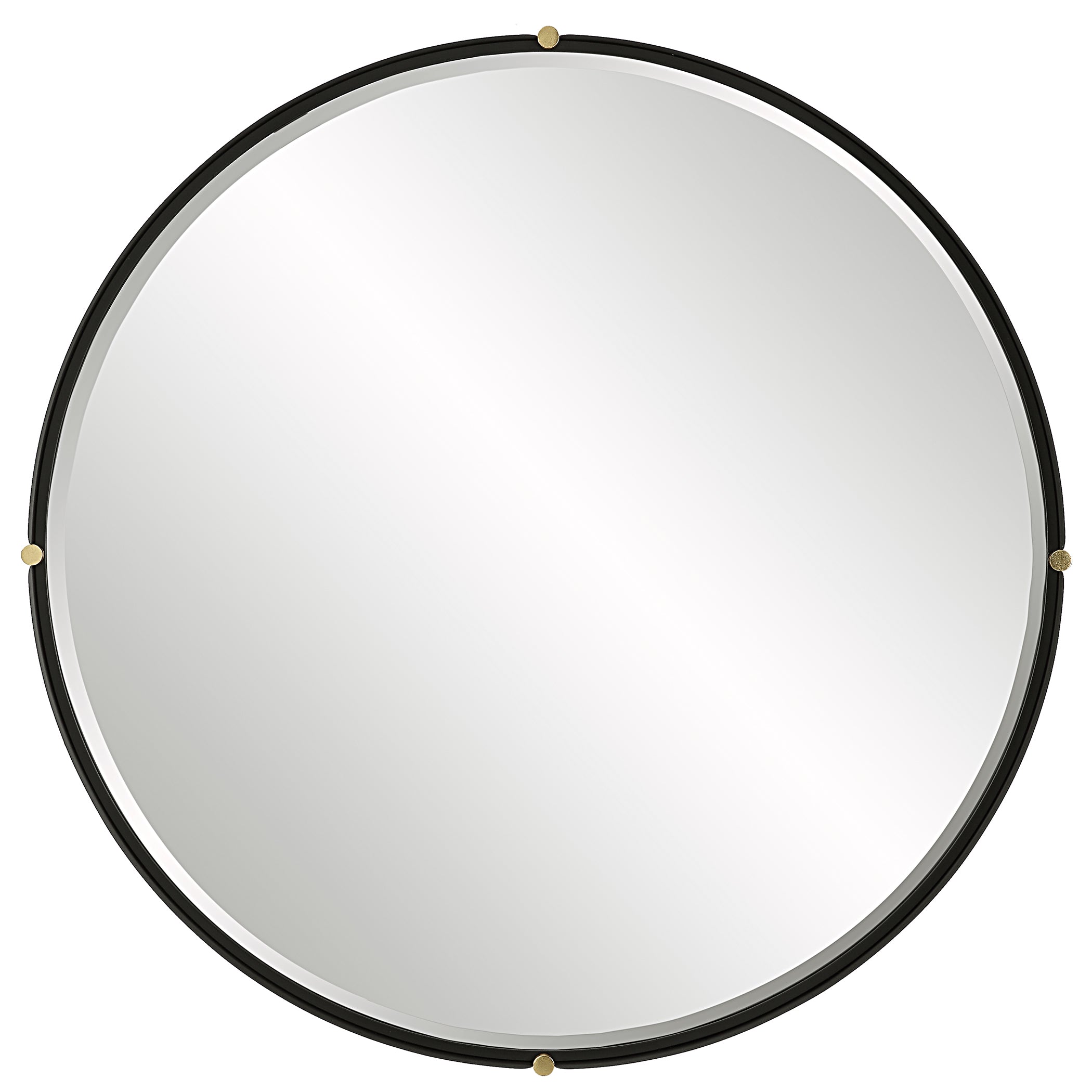 Uttermost Home Motor Freight - Rate to be Quoted Uttermost Bonded Round Black Mirror