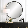 Uttermost Home Motor Freight - Rate to be Quoted Uttermost Bonded Round Black Mirror