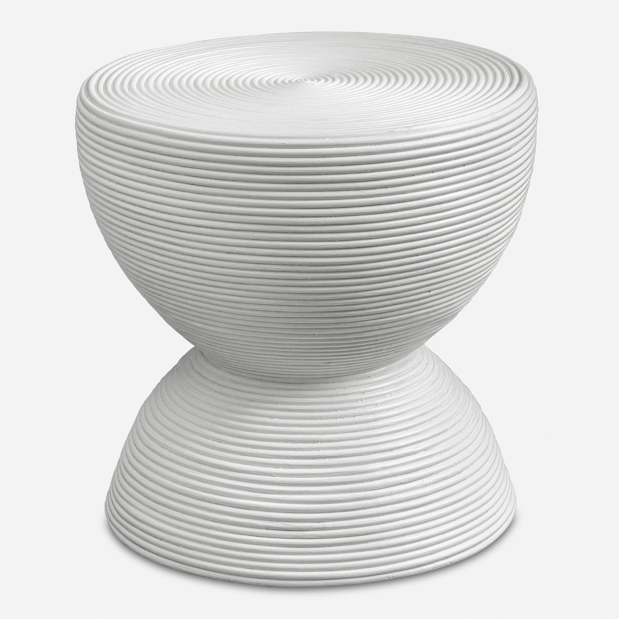 Uttermost Furniture Uttermost Bongo White Rattan Side Table