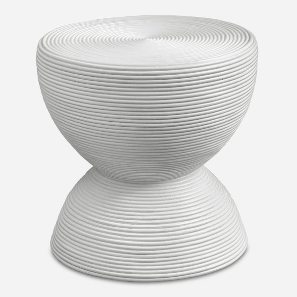 Uttermost Furniture Uttermost Bongo White Rattan Side Table