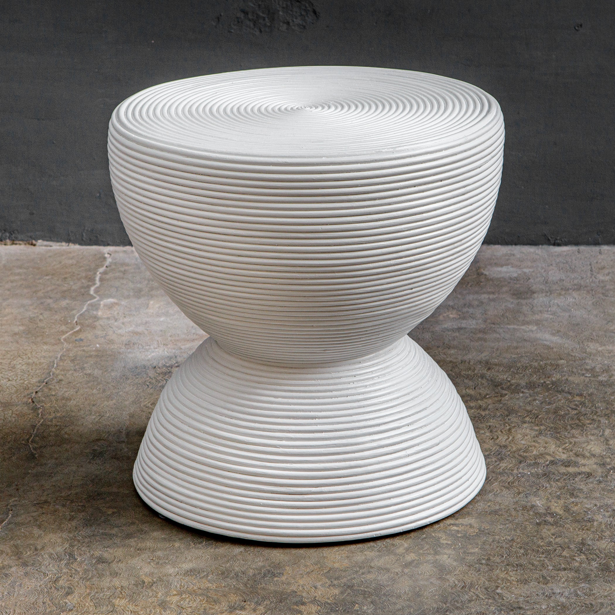 Uttermost Furniture Uttermost Bongo White Rattan Side Table