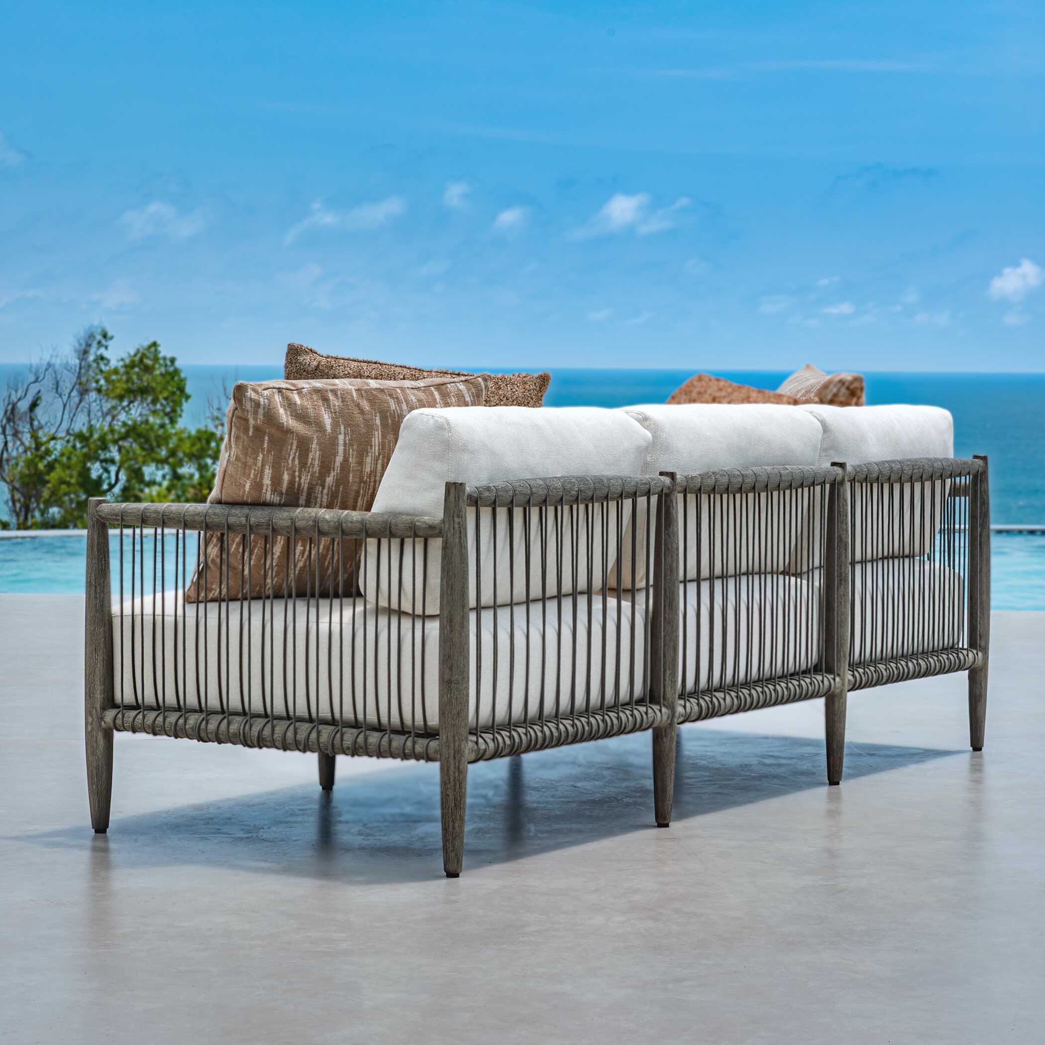Uttermost Furniture Uttermost Borneo Oyster White Outdoor Sofa