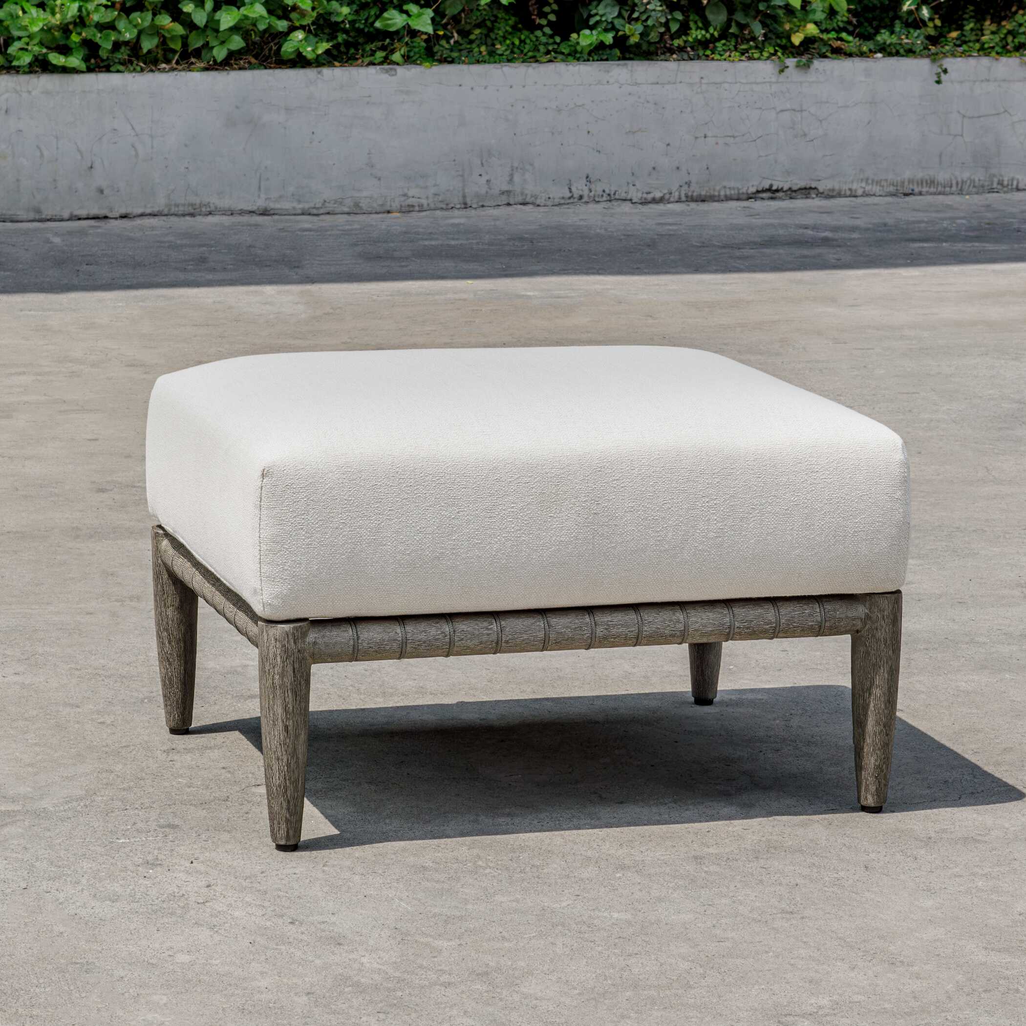 Uttermost Uttermost Borneo White Cushion Outdoor Ottoman