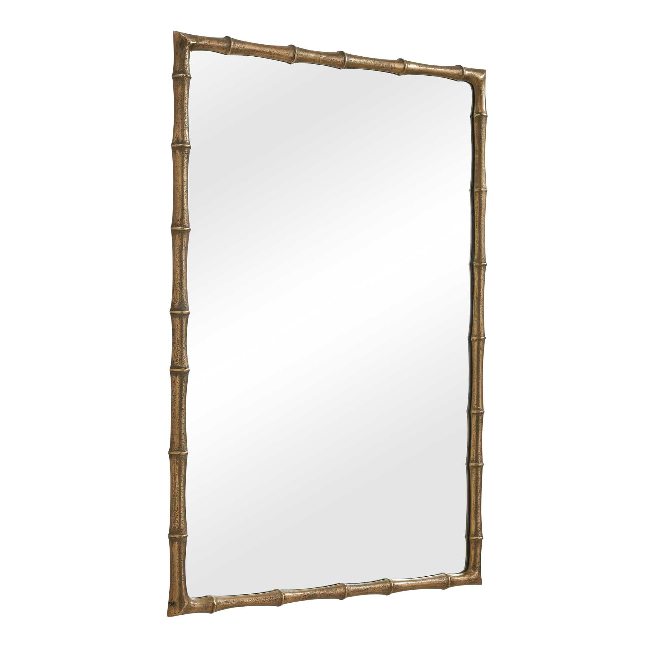 Uttermost Home Decor Uttermost Brass Bamboo Rectangle Mirror