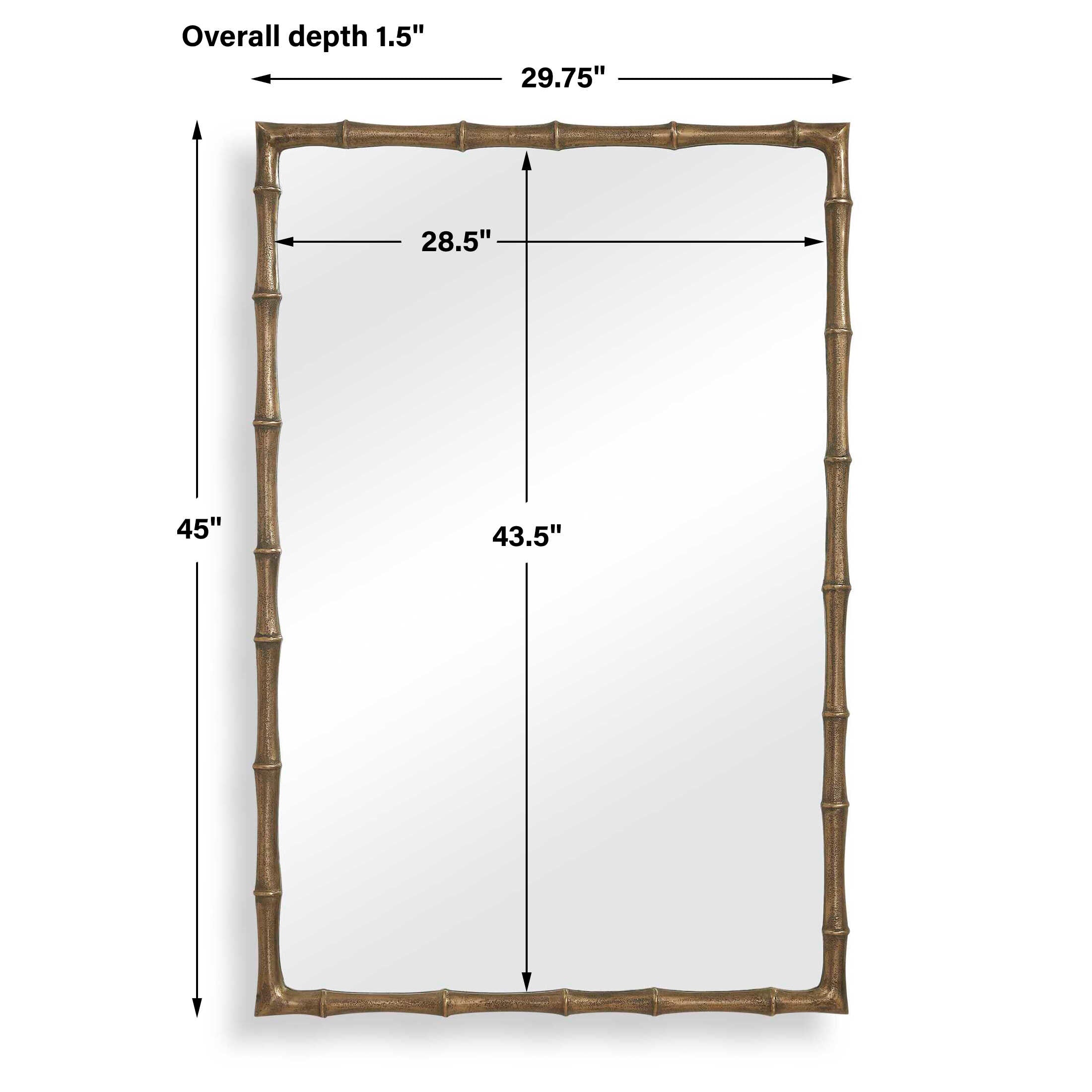 Uttermost Home Decor Uttermost Brass Bamboo Rectangle Mirror