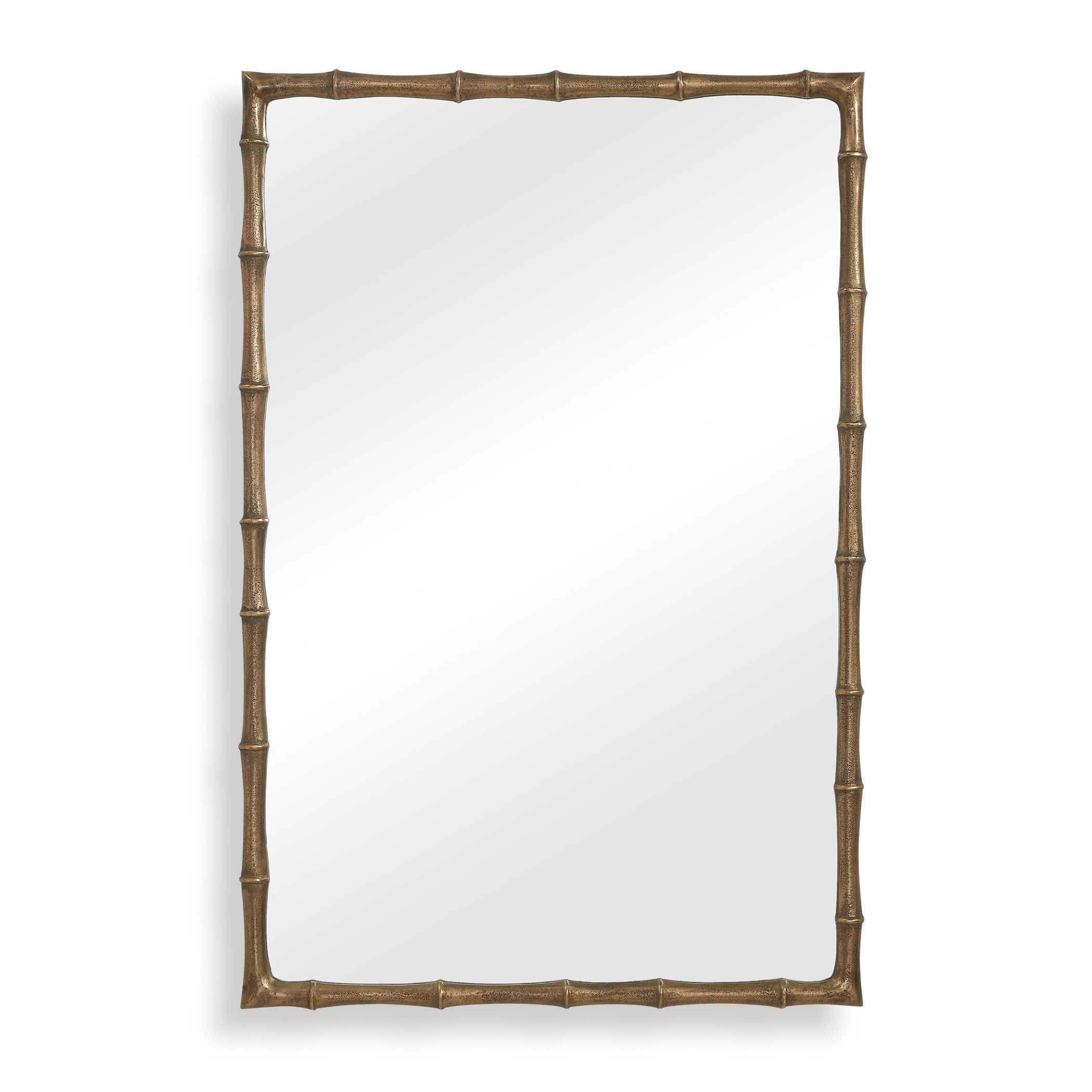 Uttermost Home Decor Uttermost Brass Bamboo Rectangle Mirror