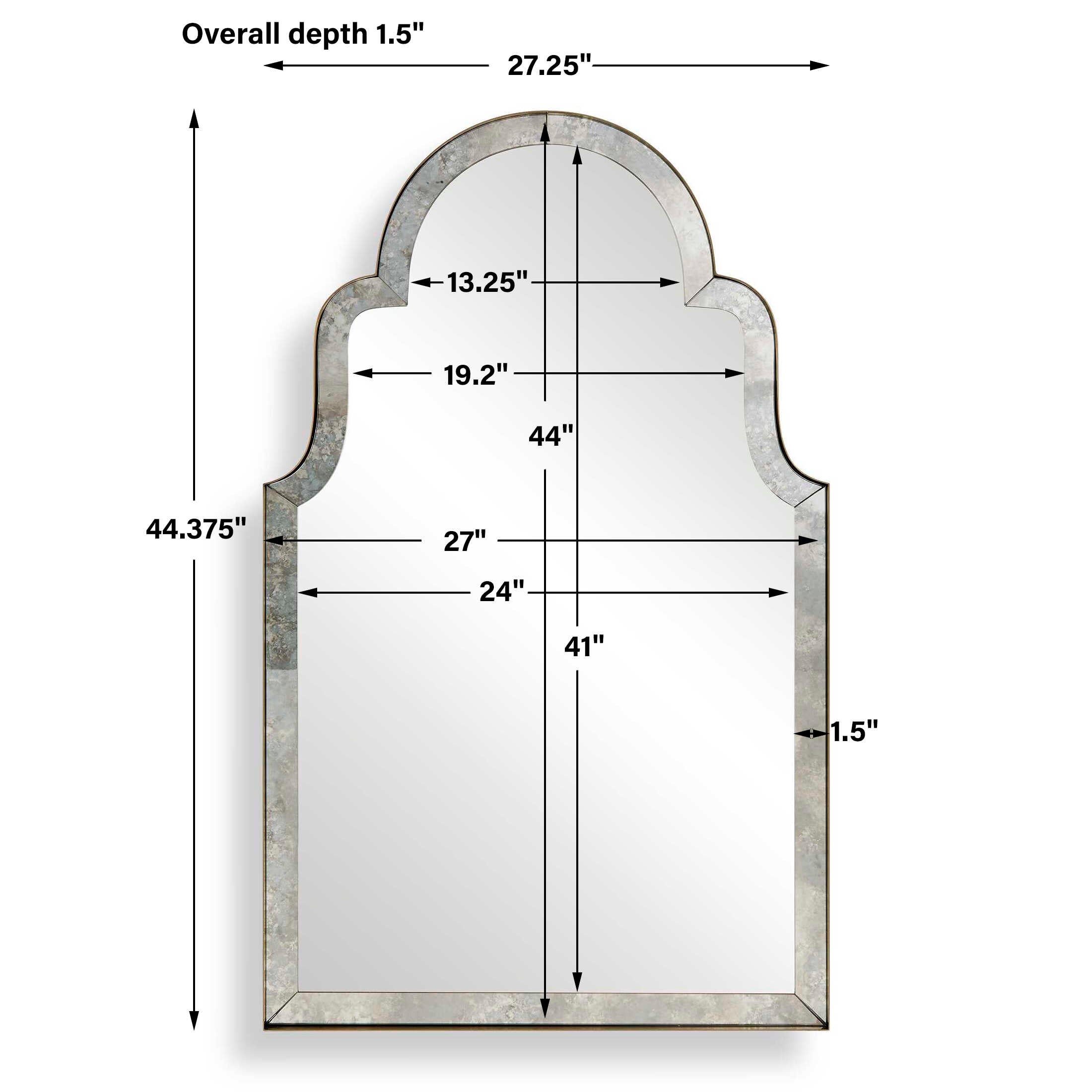 Uttermost Home Decor Uttermost Brayden Antique Arch Mirror