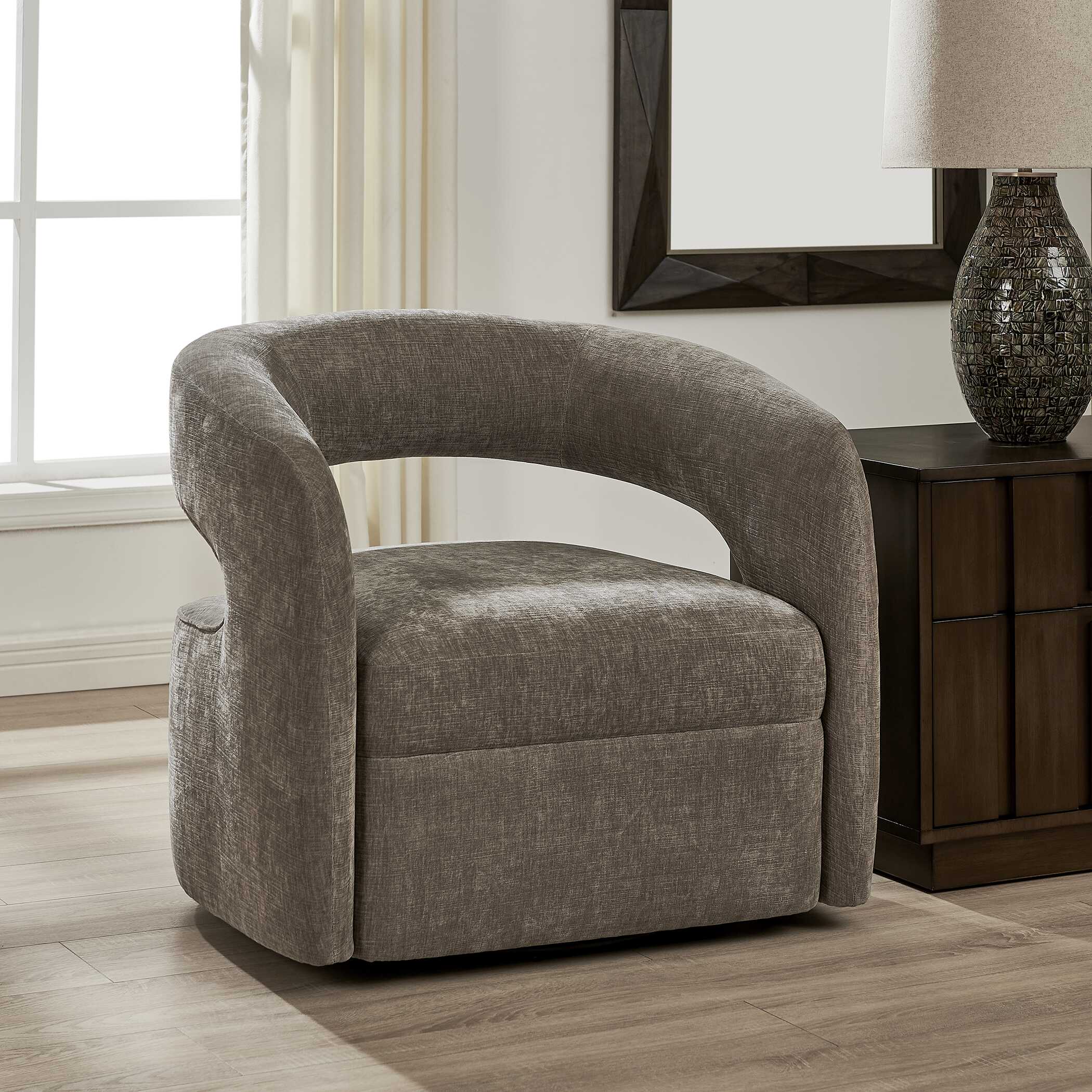 Uttermost Furniture Uttermost Breis Swivel Barrel Chair