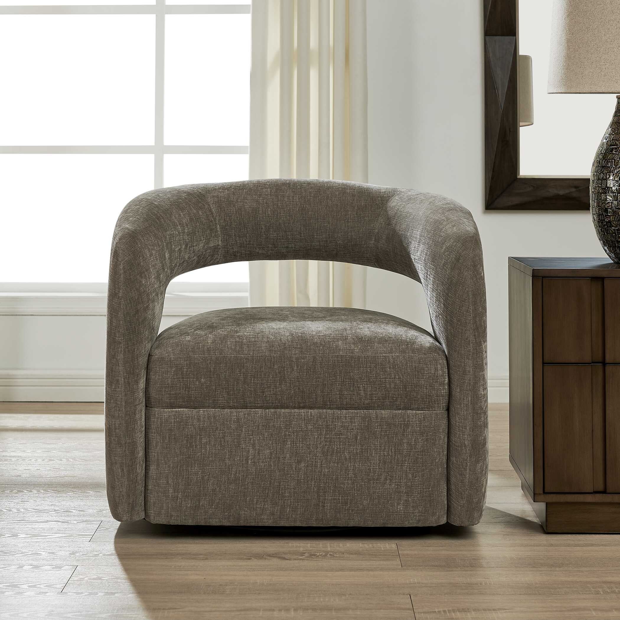 Uttermost Furniture Uttermost Breis Swivel Barrel Chair