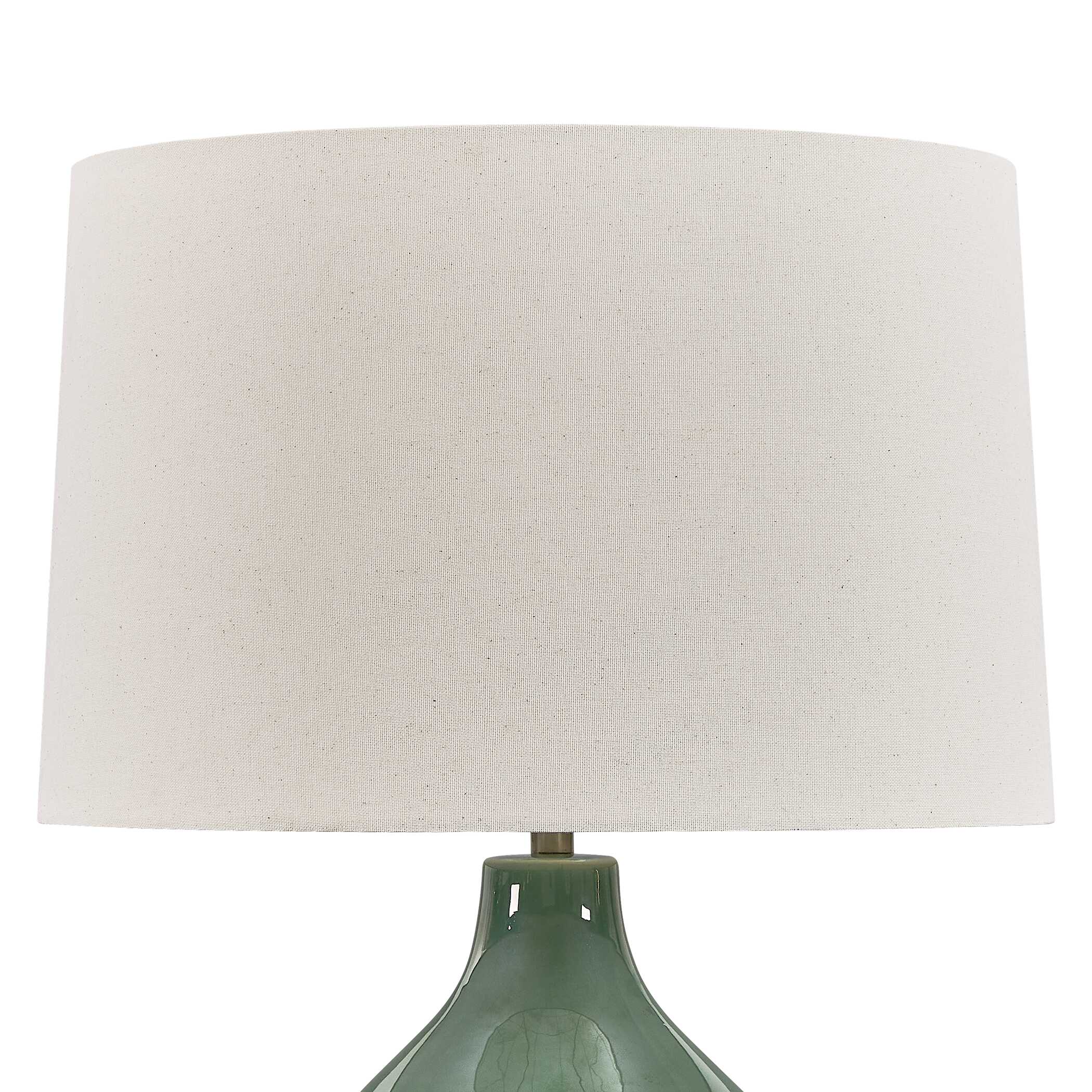 Uttermost Lighting Uttermost Breya Green Glaze Table Lamp